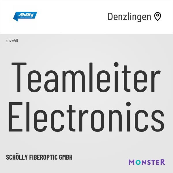 Teamleiter Electronics